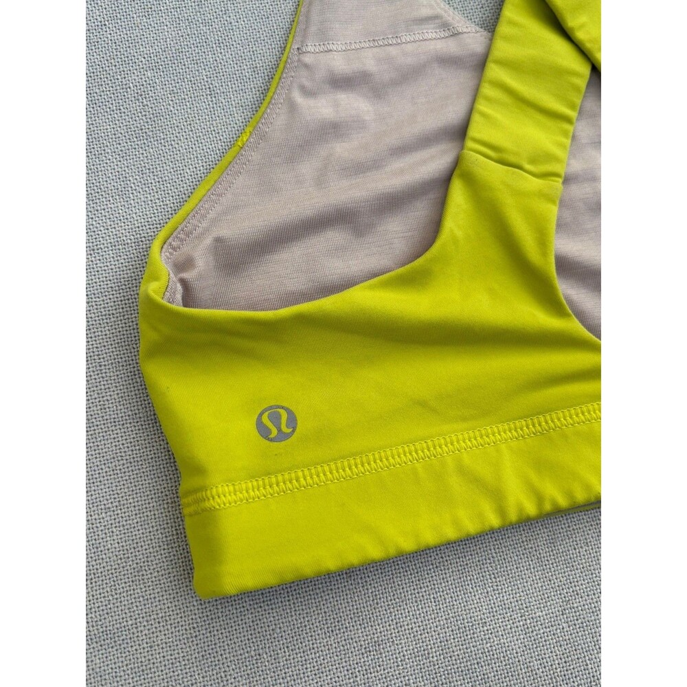 Lululemon neon yellow sports bra Size 10 - Picture 5 of 8